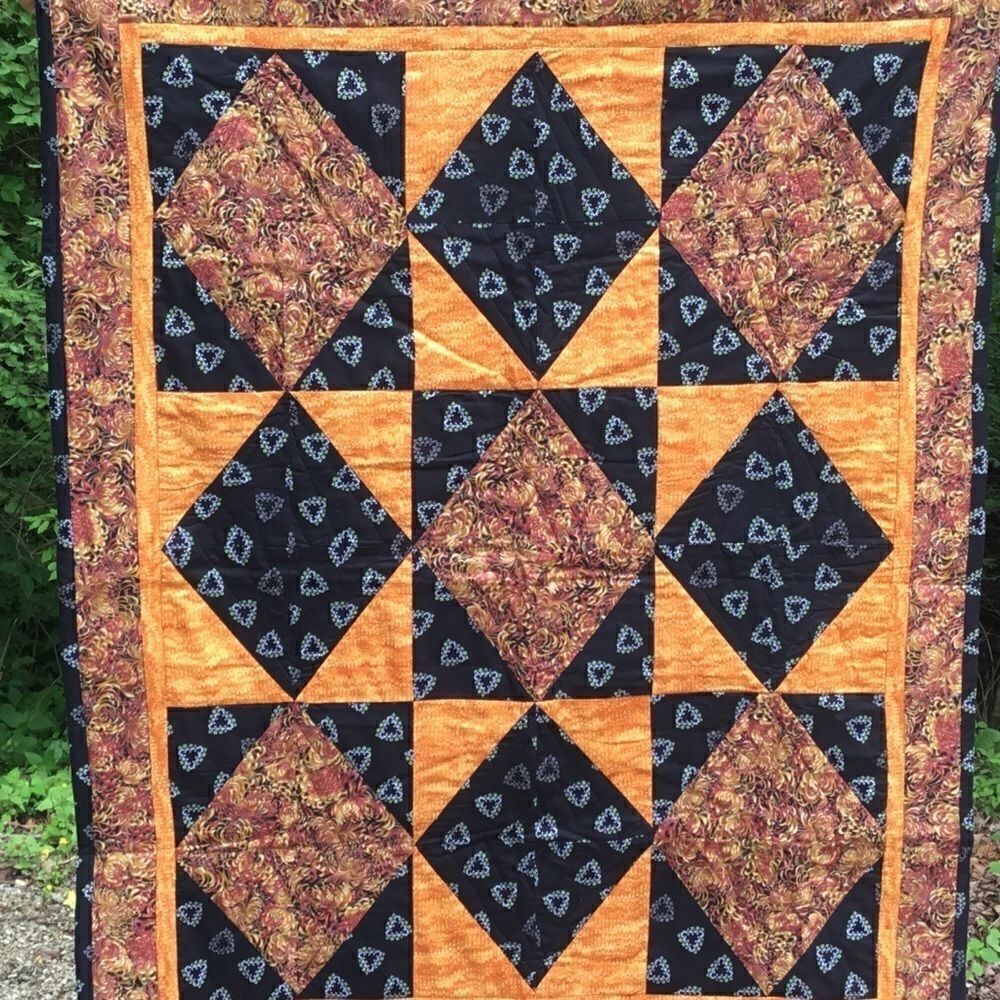 NWT HandCrafted Fall Color Quilt - Picture 14 of 16